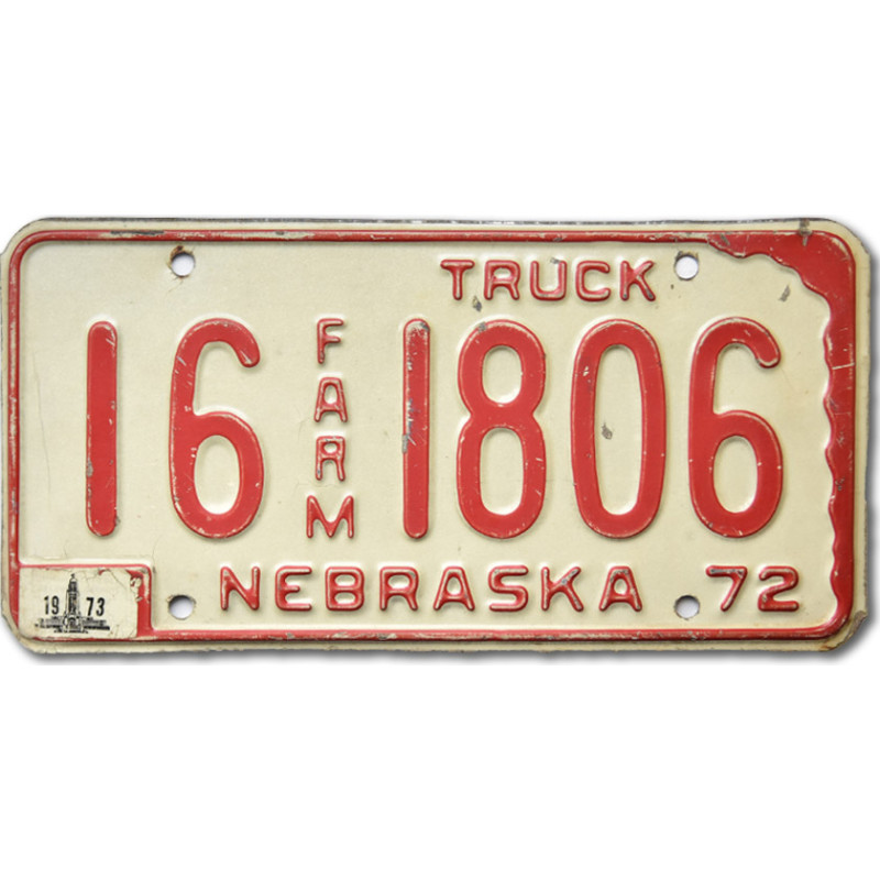 Americká SPZ Nebraska Farm Truck 19-1806