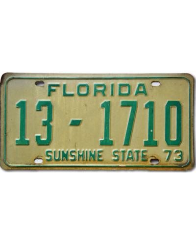 Americká SPZ Florida 1973 Sunshine State 13-1710
