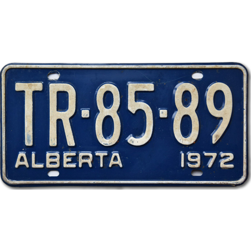 Kanadská SPZ Alberta 1972 Blue TR-85-89