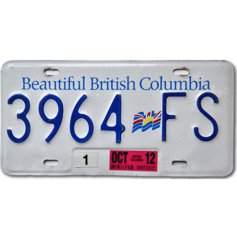 Kanadská SPZ British Columbia Beautiful 3964-FS