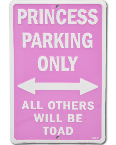 Plechová cedule Princess Parking 20cm x 30 cm