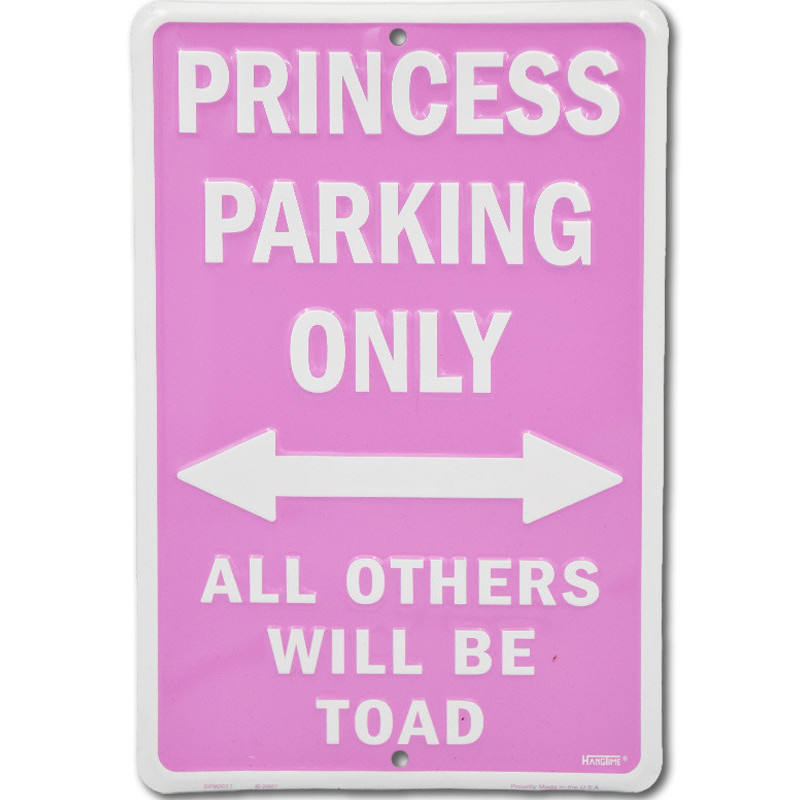 Plechová cedule Princess Parking 20cm x 30 cm