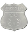 Plechová cedule Route 66 California Shield embosovaná 27 cm x 27 cm