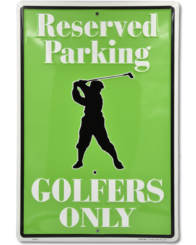 Plechová cedule Golfers Only Reserved Parking 45 cm x 30 cm