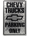 Plechová cedule Chevy Trucks Parking 30 cm x 45 cm