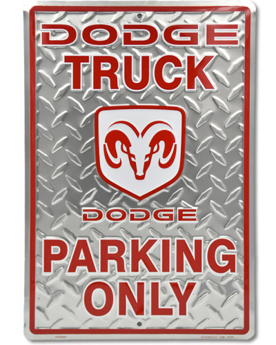 Plechová cedule Dodge Truck Parking 30 cm x 45 cm a