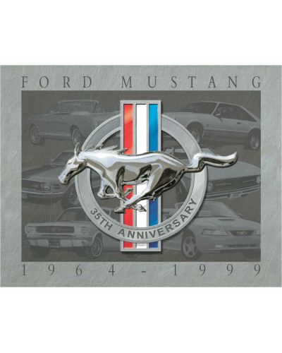Plechová cedule Mustang 35th Anniversary 32cm x 40cm b