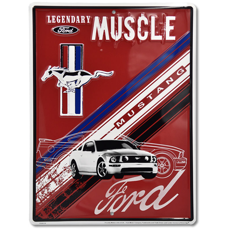 Plechová cedule Ford Mustang Legendary Muscle 30 cm x 40 cm a