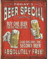 Plechová cedule Todays Beer Special 40 cm x 32 cm