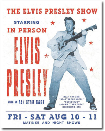 Plechová cedule Elvis Presley Show 40 cm x 32 cm a