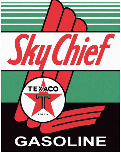 Plechová cedule Texaco - Sky Chief  22 cm x 40 cm