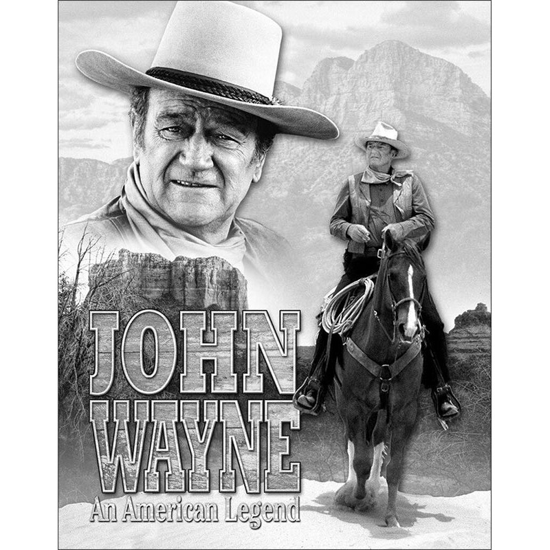 Plechová cedule John Wayne American Legend 40 cm x 32 cm