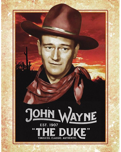 Plechová cedule John Wayne - Classic 32 cm x 40 cm