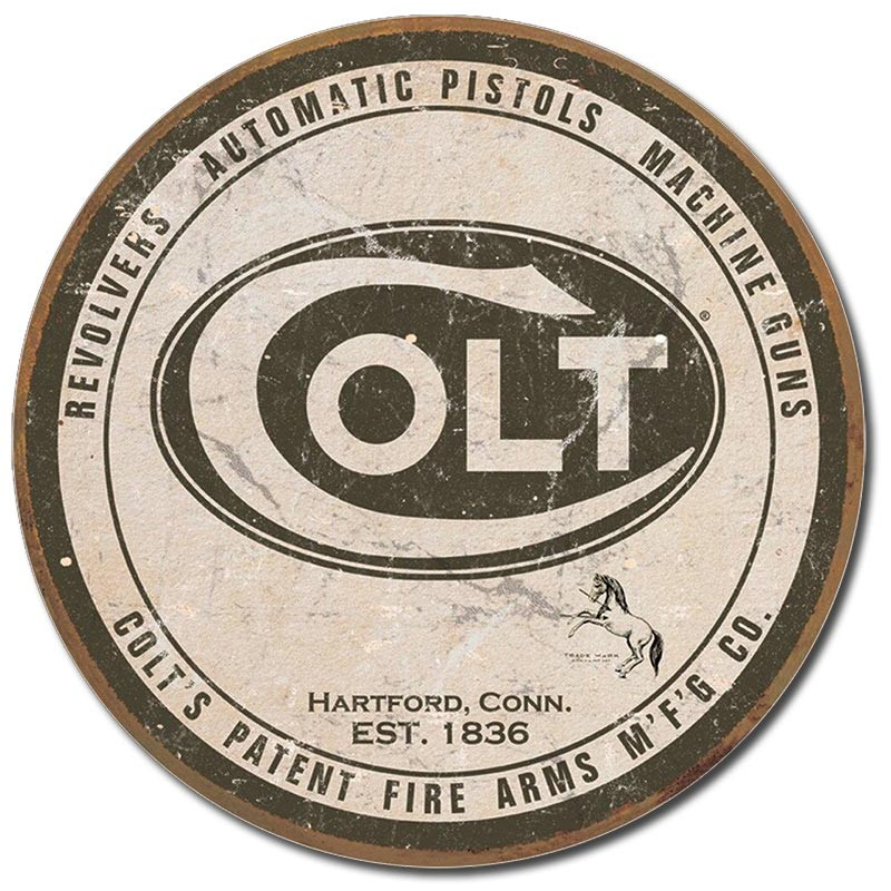 Plechová cedule Colt - Round Logo 28 cm