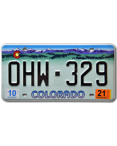 Americká SPZ Colorado Rocky Mountains OHW-329
