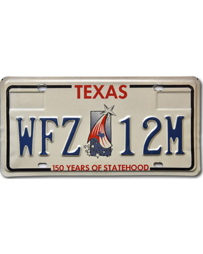 Americká SPZ Texas 150 years WFZ 12M