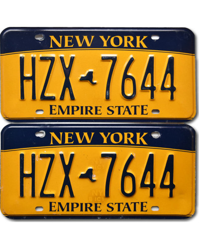 Americká SPZ New York HZX 7644 pár