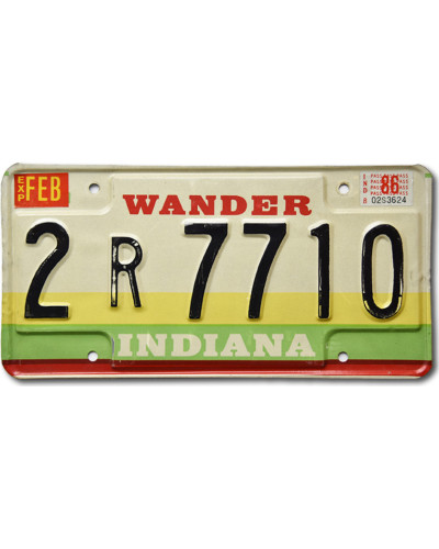 Americká SPZ Indiana Wander