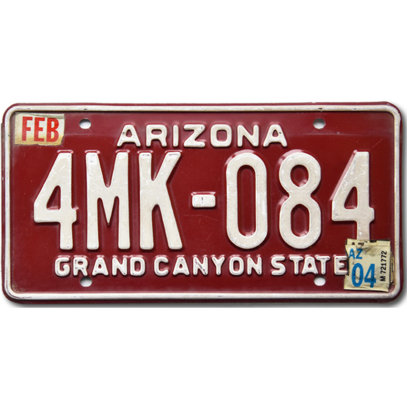 Americká SPZ Arizona Red 4MK-084
