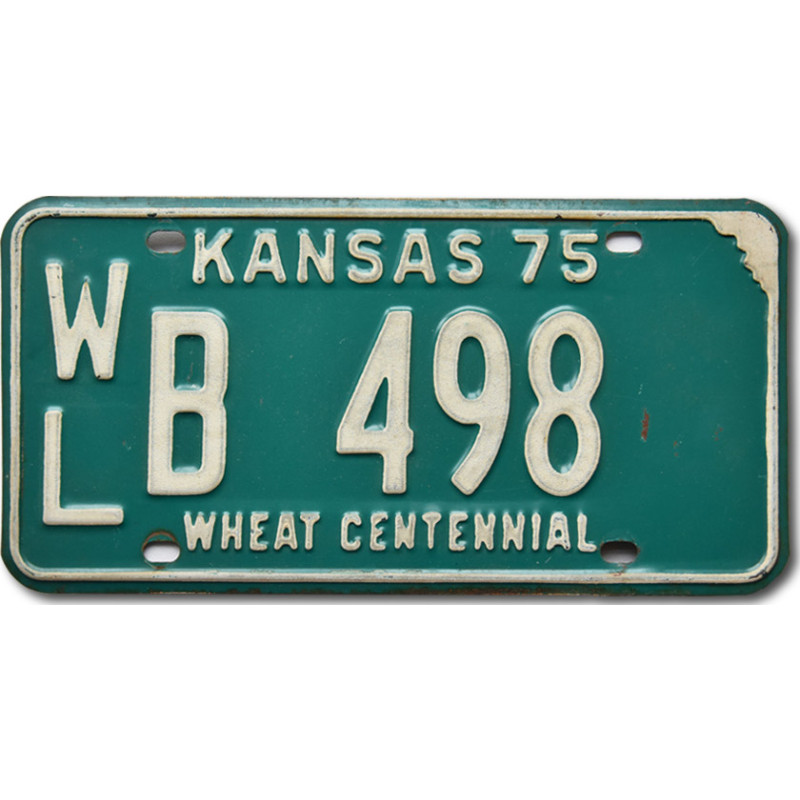 Americká SPZ Kansas 1975 Green WLB 498