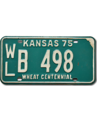Americká SPZ Kansas 1975 Green WLB 498