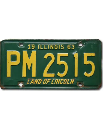 Americká SPZ Illinois 1963 Green PM 2515