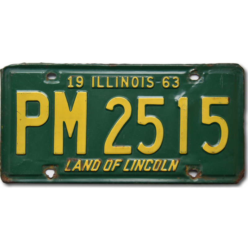 Americká SPZ Illinois 1963 Green PM 2515