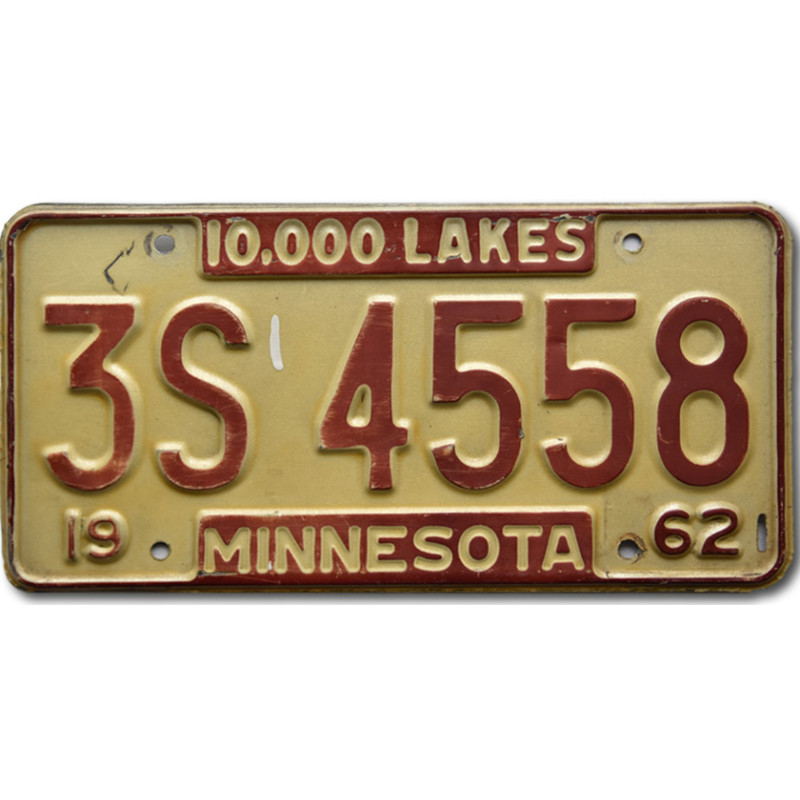 Americká SPZ Minnesota 1962 Lakes 3S 4558
