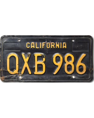Americká SPZ California 1963 Black QXB 986