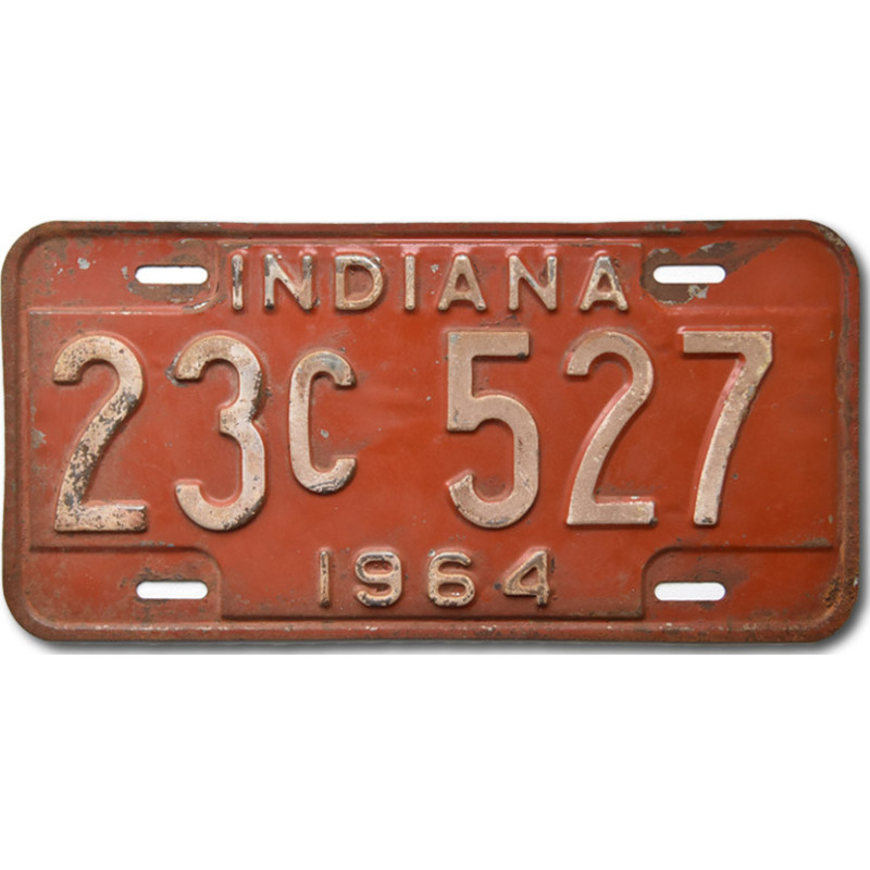 Americká SPZ Indiana 1964 Red 23c-527