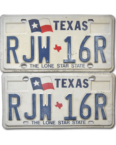 Americká SPZ Texas The Lone Star RJW-16R pár