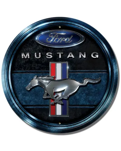 Plechová cedule Ford Mustang Blue 30 cm