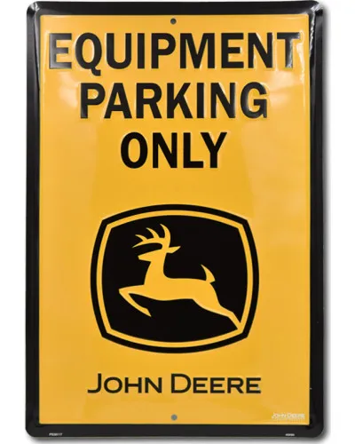 Plechová cedule John Deere Equipment Only 45 cm x 30 cm