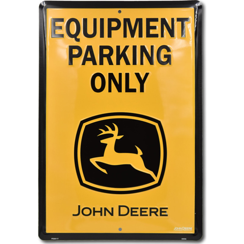 Plechová cedule John Deere Equipment Only 45 cm x 30 cm