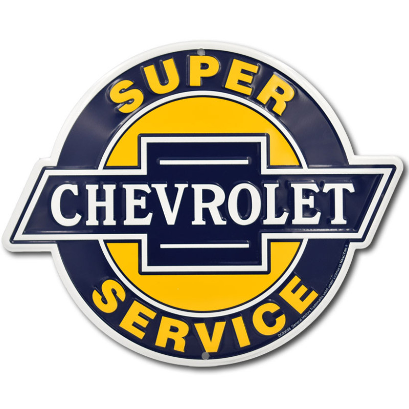 Plechová cedule Chevrolet 2 Super Service 30 cm