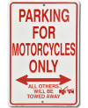 Plechová cedule Motorcycles Parking Only 20 cm x 30 cm