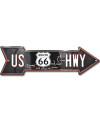 Plechová cedule US 66 Highway arrow 15cm x 50cm
