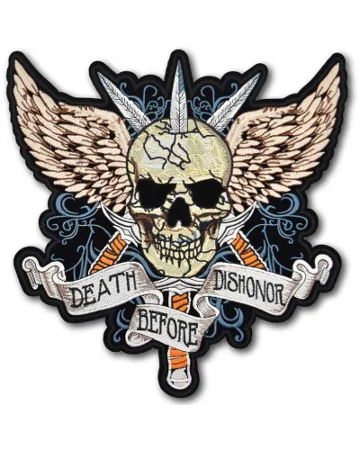 Moto nášivka Death Before Dishonor XXL na záda 30 cm x 30 cm