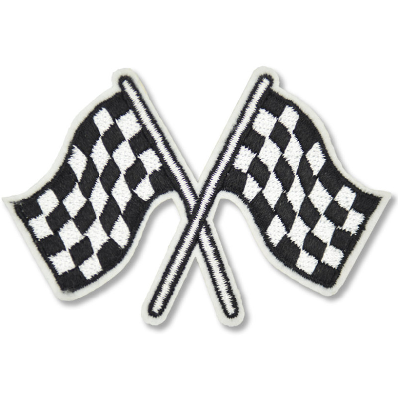 Moto nášivka checkers flags 7 cm x 5 cm