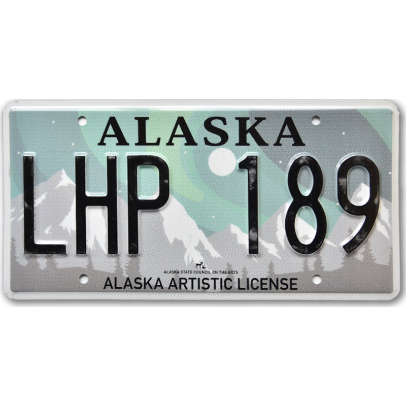Americká SPZ Alaska Aurora Borealis LHP 189
