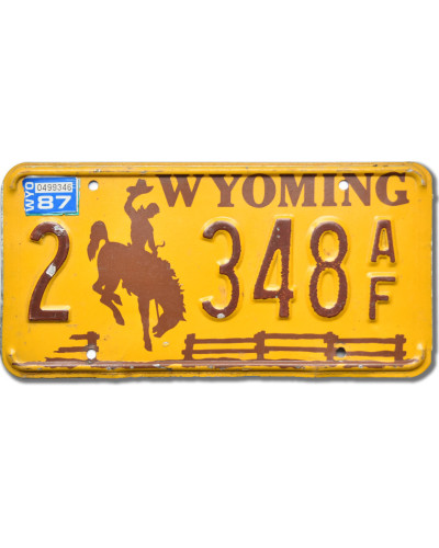 Americká SPZ Wyoming 1983 Yellow 2-348AF