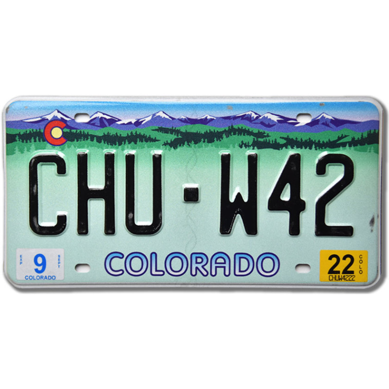 Americká SPZ Colorado Rocky Mountains CHU-W42
