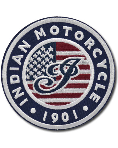 Moto nášivka Indian Motorcycle US flag blue 9 cm