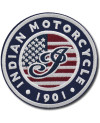 Moto nášivka Indian Motorcycle US flag blue 9 cm