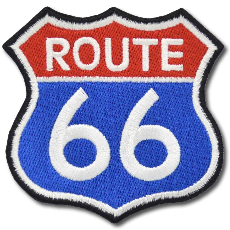 Moto nášivka Route 66 color 7 cm x 7 cm