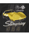 Pánské tričko Chevrolet Corvette Stingray 454 černé