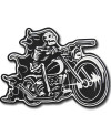 Moto nášivka Skeleton on Bike XXL na záda 30 cm x 24 cm