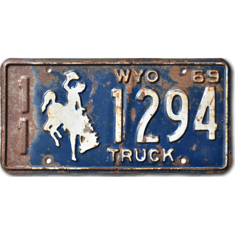 Americká SPZ Wyoming 1969 Blue Truck 11-1294