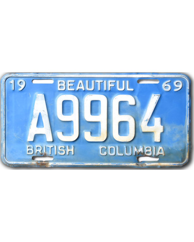 Kanadská SPZ British Columbia 1969 Blue A9964