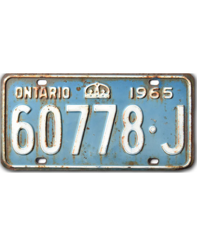 Kanadská SPZ Ontario 1965 Blue 60778-J